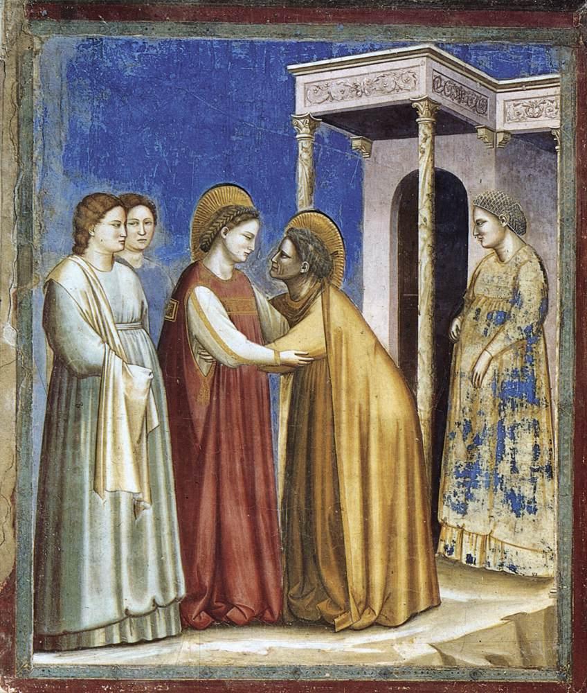 Giotto, Maria in visita ad Elisabetta, Cappella degli Scrovegni - Padova