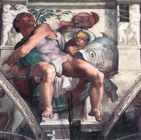 Michelangelo, Il profeta Giona, Volta della Cappella Sistina