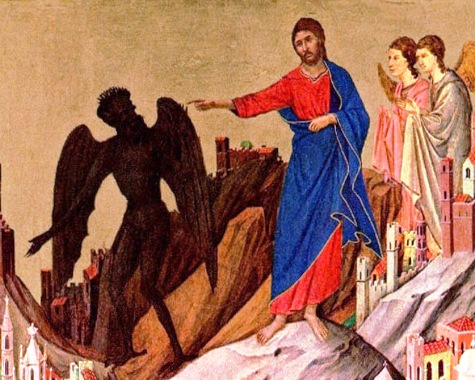 Duccio di Buoninsegna, La tentazione di Cristo sul monte
